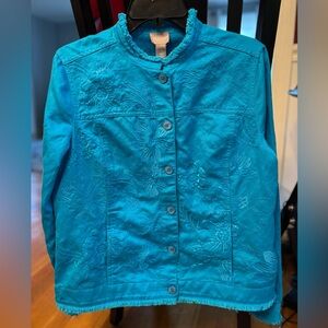 Chico’s Floral embroidery jacket